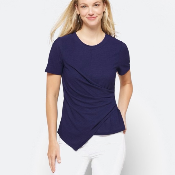 Beacon Katy Short Sleeve Knit Top - Navy - Picture 2 of 3